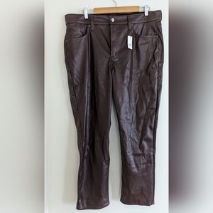 Faux leather pants